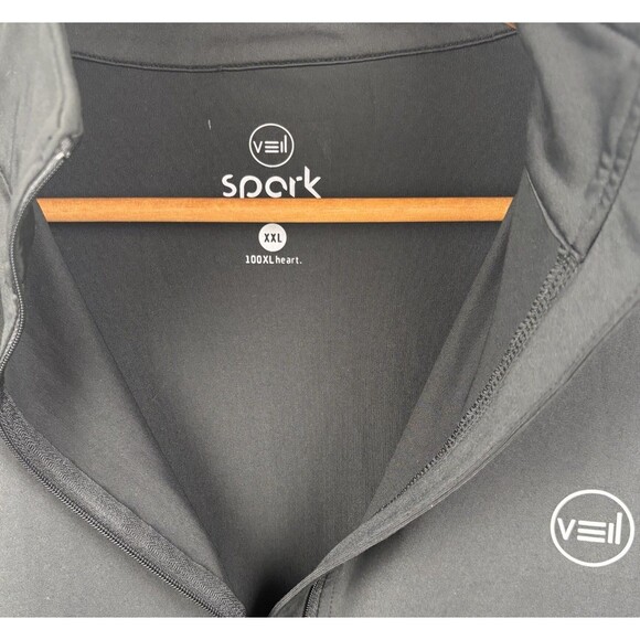 Veil Spark Top Womens 2XL 1/4 Zip Running Pullover Thumbholes Poly/Spandex - Picture 4 of 7